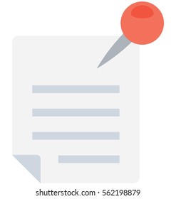 Note Paper Vector Icon