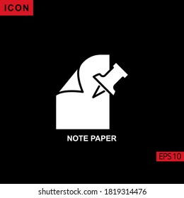 note paper vector icon. Illustration icon for graphic, print media interfaces and web design.
