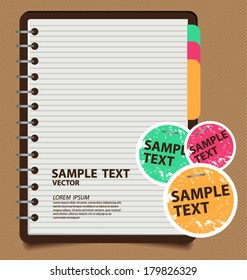note paper vector illustration
