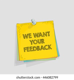 Note paper vector illustration