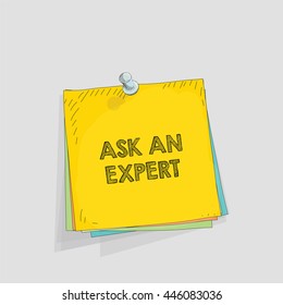 Note paper vector illustration