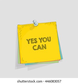 Note paper vector illustration