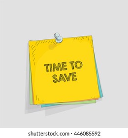 Note paper vector illustration