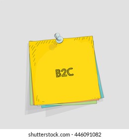 Note paper vector illustration