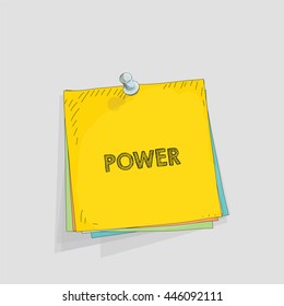 Note paper vector illustration