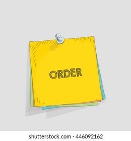 Note paper vector illustration