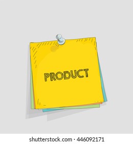 Note paper vector illustration