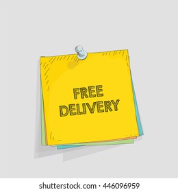 Note paper vector illustration
