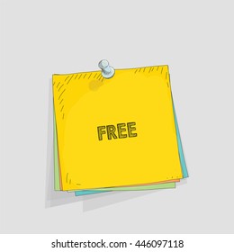 Note paper vector illustration