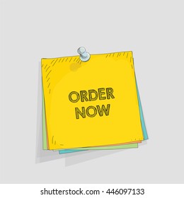 Note paper vector illustration