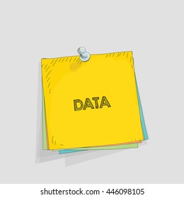 Note paper vector illustration