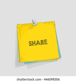 Note paper vector illustration