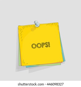 Note paper vector illustration