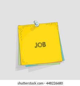 Note paper vector illustration