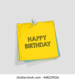 Note paper vector illustration