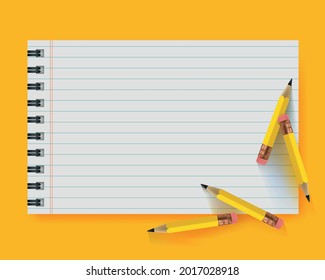 a note paper with yellow pencils
