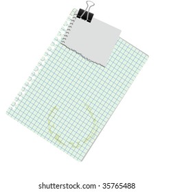 note with paperclip
