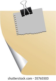 note with paperclip