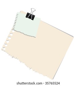 note with paperclip