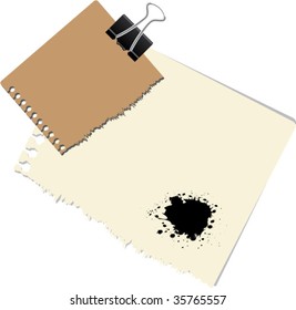 note with paperclip