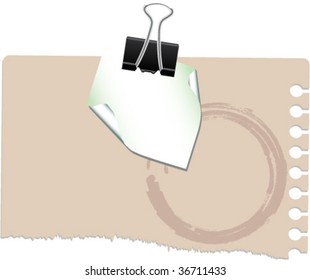 note with paperclip