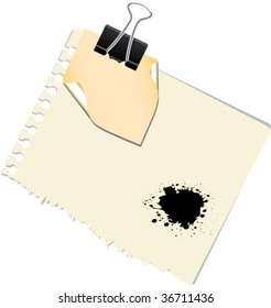 note with paperclip