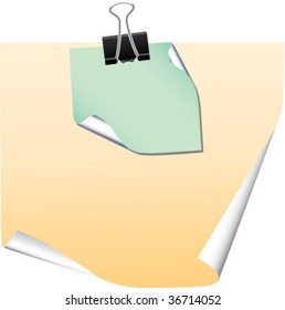  note with paperclip