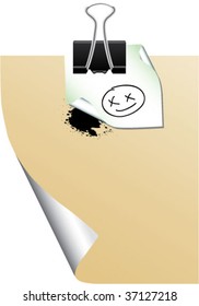 note with paper-clip