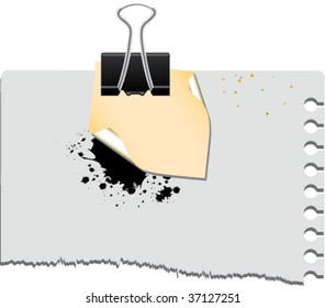 note with paper-clip