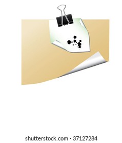 note with paper-clip