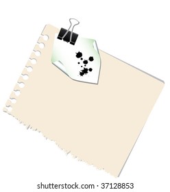 note with paper-clip