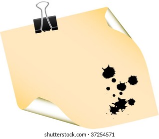 note with paper-clip