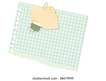 note with paperclip