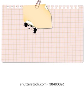 note with paperclip