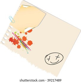 note with paperclip