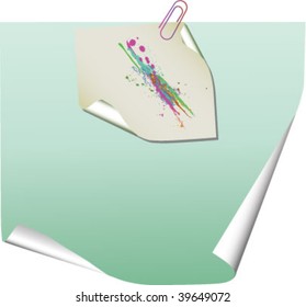 note with paperclip