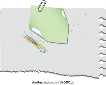 note with paperclip
