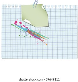 note with paperclip