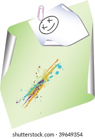 note with paperclip