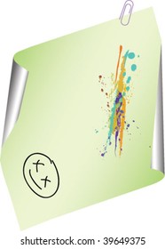 note with paperclip