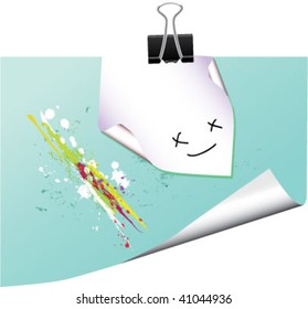 note with paperclip