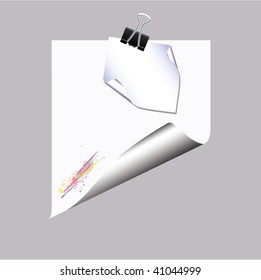 note with paperclip