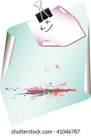 note with paperclip