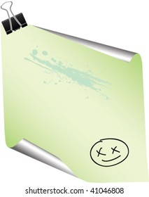 note with paperclip