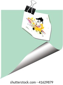 note with paperclip