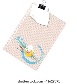 note with paperclip
