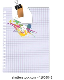 note with paperclip