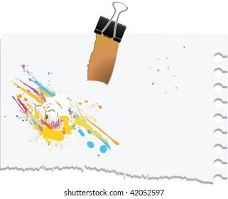 note with paperclip