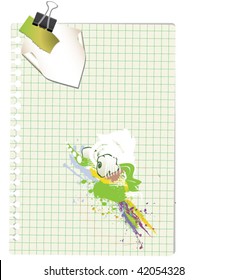note with paperclip