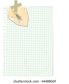 note with paperclip